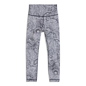 Lululemon Wunder Under Crop Paisley Black & White